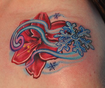 London - Winter Flower Tattoo